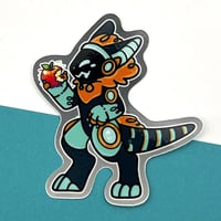 Image 2 of Glitchy Protogen -  Glossy Vinyl Sticker