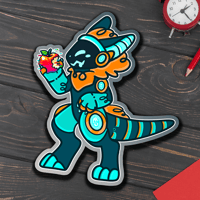 Image 1 of Glitchy Protogen -  Glossy Vinyl Sticker