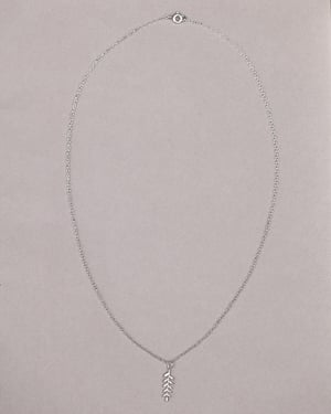 Image of Silver Fern Leaf Necklace