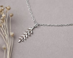 Image of Silver Fern Leaf Necklace