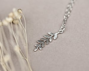 Image of Silver Fern Leaf Necklace