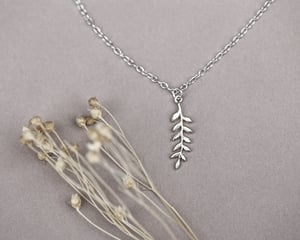 Image of Silver Fern Leaf Necklace