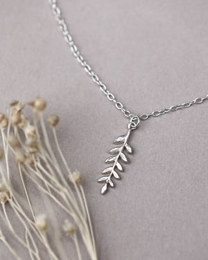 Image of Silver Fern Leaf Necklace