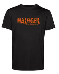 T-Shirt "Halbgeil" schwarz