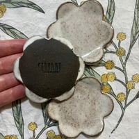Image 3 of FLOWER PLATE SET (white glaze)