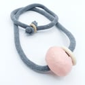 Big Pink Beach Bead Necklace