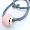 Big Pink Beach Bead Necklace