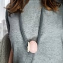 Big Pink Beach Bead Necklace