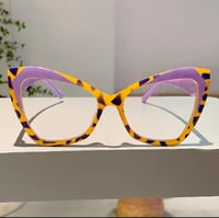 Image 1 of Colorful Cat Eye Clear Frames