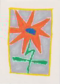 Flower #7 – Oil pastel drawing