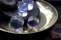 Image 1 of Glass Aurora Plugs - Borosilicate Glass - Gauge Jewellery for Stretched Ears - Plugs