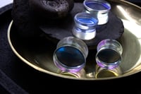 Image 2 of Glass Aurora Plugs - Borosilicate Glass - Gauge Jewellery for Stretched Ears - Plugs
