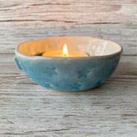 Image 4 of CALM Aquamarine Ceramic Candle/Trinket Dish