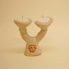 Cheeky dog 'Mocha' candle holder 
