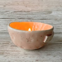 Image 2 of BREATHE Speckled Pink Ceramic Candle/Trinket Dish