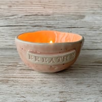 Image 1 of BREATHE Speckled Pink Ceramic Candle/Trinket Dish