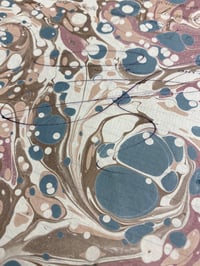 Image 2 of Hand marbled vintage French document No.15