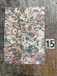 Image 3 of Hand marbled vintage French document No.15