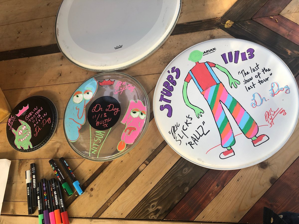 Image of Custom Painted Used Dr. Dog Drumheads