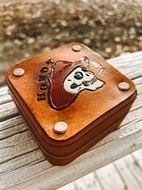 Image 5 of Travel Jewelry Box - Leather Cowboy Patch
