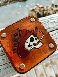 Image 2 of Travel Jewelry Box - Leather Cowboy Patch