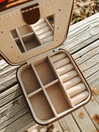 Image 3 of Travel Jewelry Box - Leather Cowboy Patch
