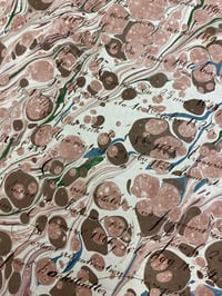 Image 1 of Hand marbled vintage French document No.12