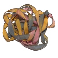 Image 3 of 1PC. TIKI LOUNGE 42" Hand Dyed Finished Edge Silk Wrist Wrap Bracelet/Jewelry/Craft Ribbons