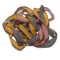 Image 4 of 1PC. TIKI LOUNGE 42" Hand Dyed Finished Edge Silk Wrist Wrap Bracelet/Jewelry/Craft Ribbons