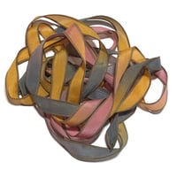 Image 5 of 1PC. TIKI LOUNGE 42" Hand Dyed Finished Edge Silk Wrist Wrap Bracelet/Jewelry/Craft Ribbons