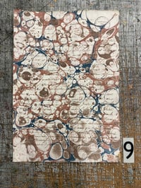 Image 3 of Hand marbled vintage French document No.9