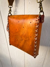 Image 3 of Handmade Leather Bag with Cowboy Skeleton