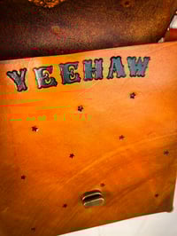 Image 5 of Handmade Leather Bag with Cowboy Skeleton