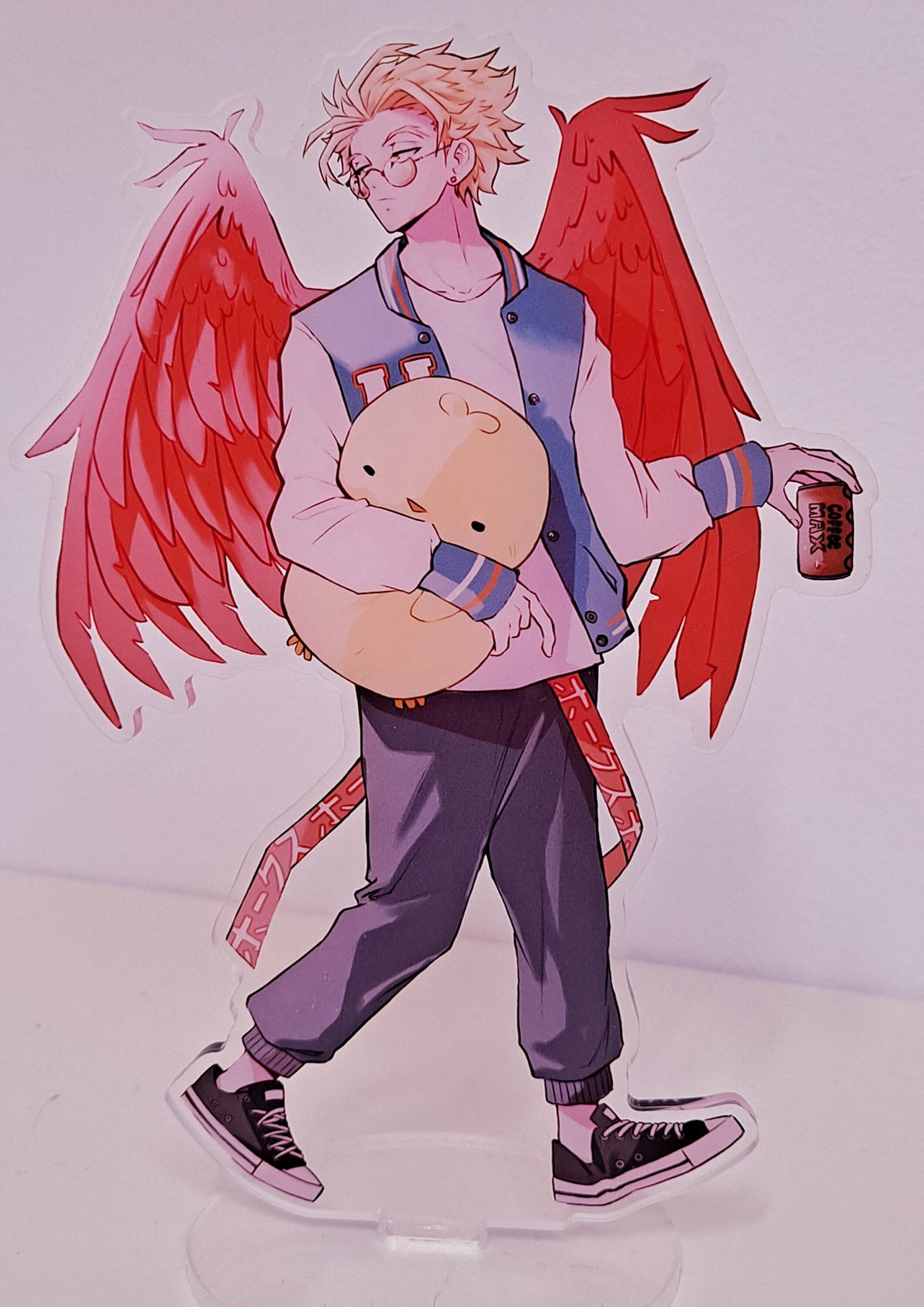 Image of Hawks with plushie | Acrylic Standee