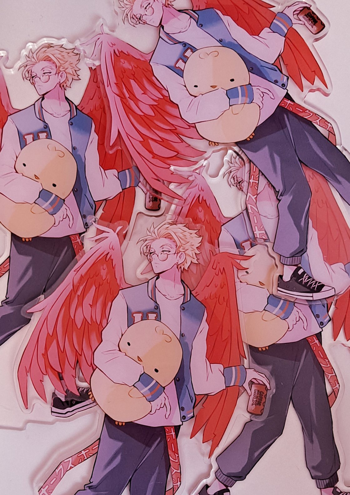 Image of Hawks with plushie | Acrylic Standee