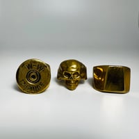 Image 1 of SIZE: 8 OG 12 GAUGE - SKULL - GEOMETRIC