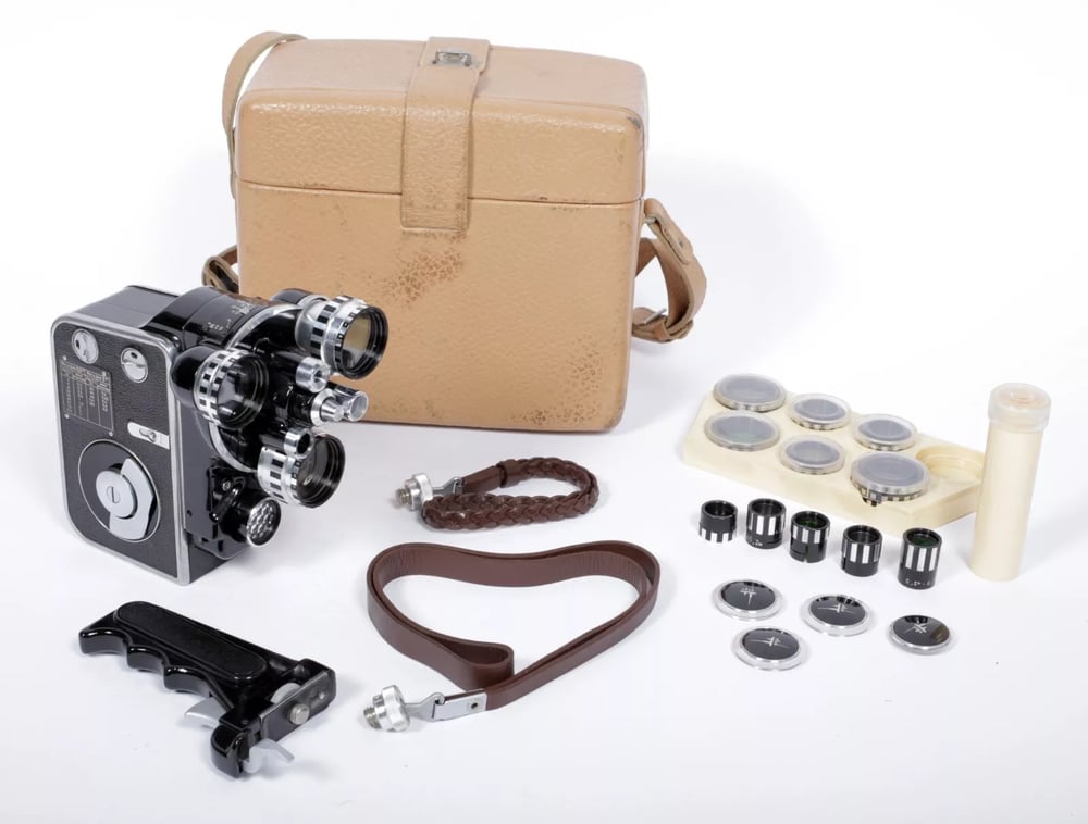 Image of Lomo NEVA (HEBA) 2 complete 8mm cine camera with case, accessories + more #5402