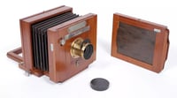 Image 1 of Antique Rochester Optical Co. New Model with lens and holder 4X5 #5404