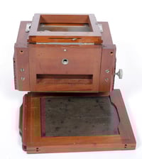 Image 6 of Antique Rochester Optical Co. New Model with lens and holder 4X5 #5404