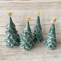 Image 6 of Handmade Ceramic Christmas Tree with Yellow Star (2)