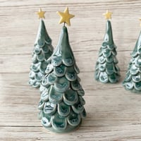 Image 1 of Handmade Ceramic Christmas Tree with Yellow Star (2)