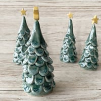 Image 2 of Handmade Ceramic Christmas Tree with Yellow Star (2)