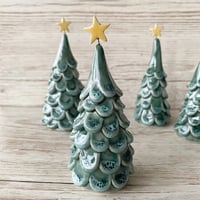 Image 3 of Handmade Ceramic Christmas Tree with Yellow Star (2)