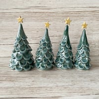 Image 5 of Handmade Ceramic Christmas Tree with Yellow Star (2)