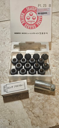 Image 1 of Watanabe RS wheel lug kit (16) - BLACK