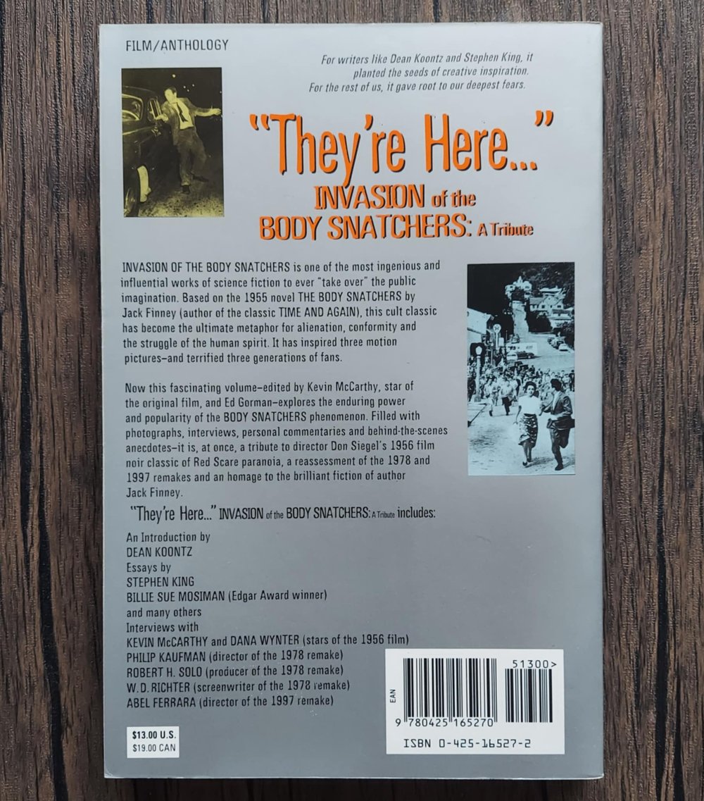 They're Here...Invasion of the Body Snatchers - A Tribute, edited by Kevin McCarthy