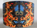 Koi on Cobalt Drum Lampshade by Lily Greenwood (45cm, Standard/Floor Lamp or Ceiling)