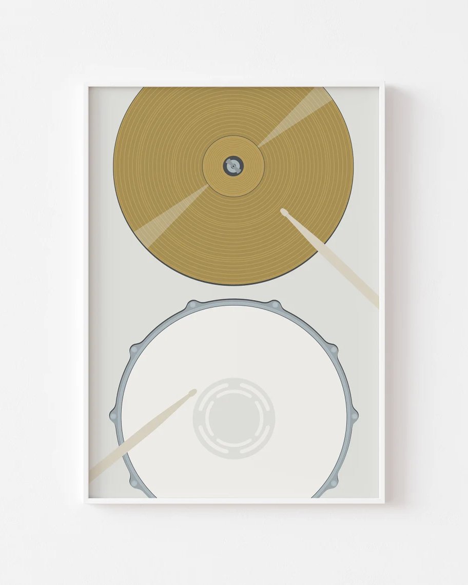 Image of Drum Print - Drummer Music Poster