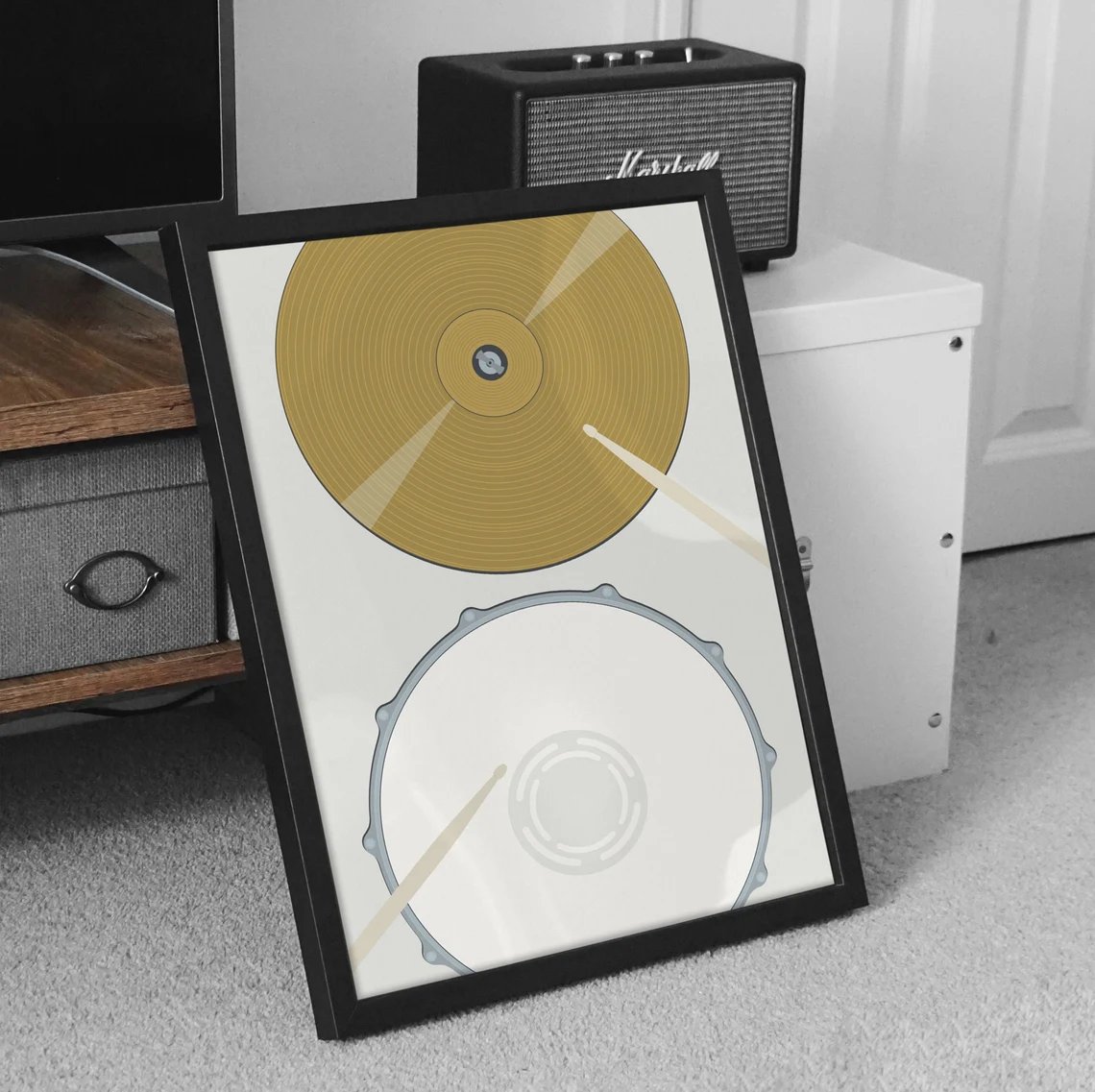 Image of Drum Print - Drummer Music Poster
