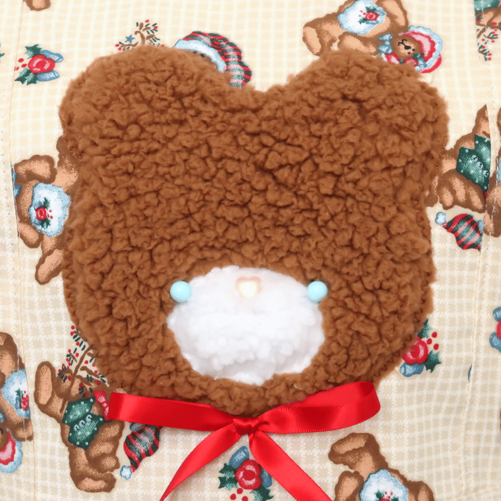 Ruffle Apron Skirt: Winter Bear